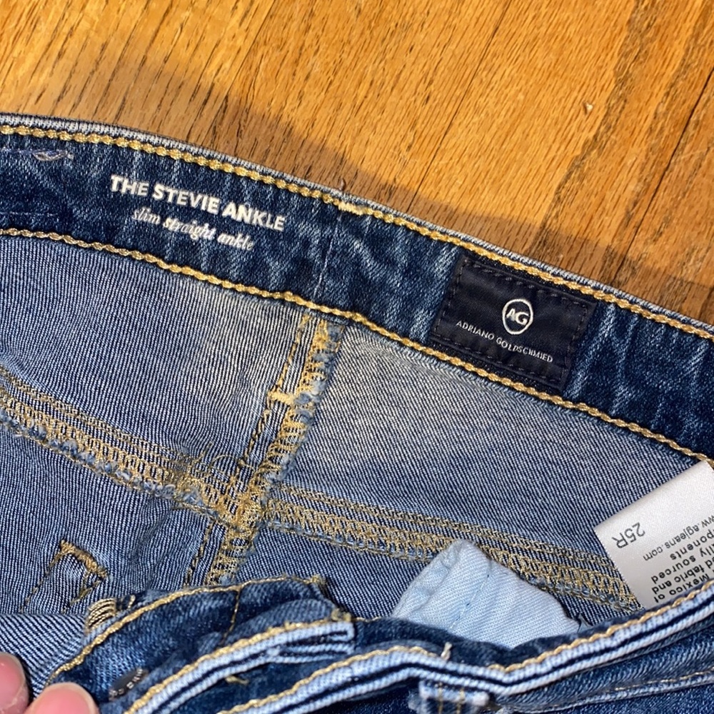 AG Size 25 Slim Straight Ankle Jeans - Picture 5 of 6